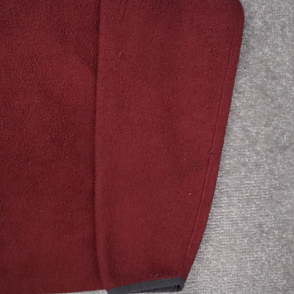 L.L. Bean Fleece Regular Large Red Long Sleeve Full Zip Collared Jacket - Picture 6 of 11